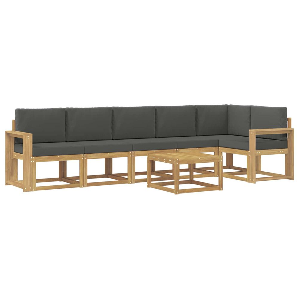 Ensemble de canapés d'extérieur 7 pc blanc et anthracite