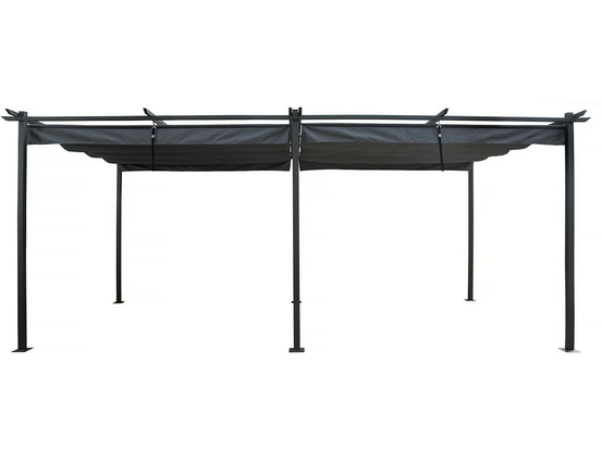 Pergola en métal avec toit rétractable - 3 x 6 m - anthracite
