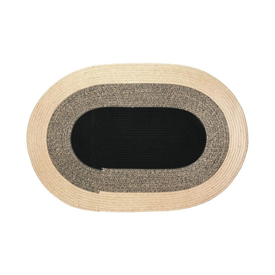 Tapis ovale en jute naturelle et teintée
