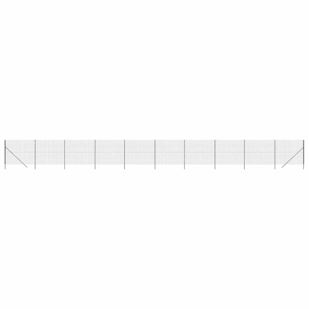 Clôture en treillis métallique anthracite 2x25m acier galvanisé