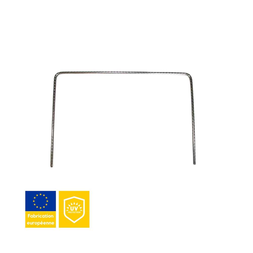 Agrafes Métalliques Galvanisées 15x4cm - Lot De 10 Pour Bâches, Tuyaux Ou Filets