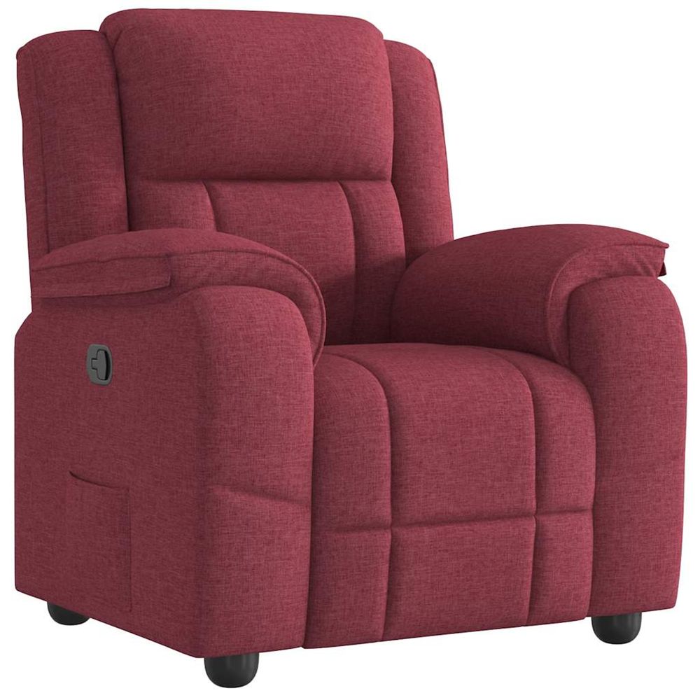 Fauteuil inclinable rouge bordeaux tissu