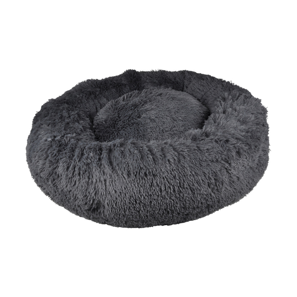 Coussin rond chat ou chien relax anthracite