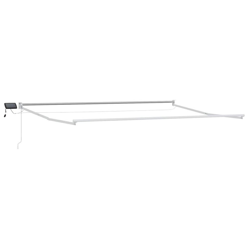 Cadre de store rétractable électrique blanc 4,5 × 3 m aluminium