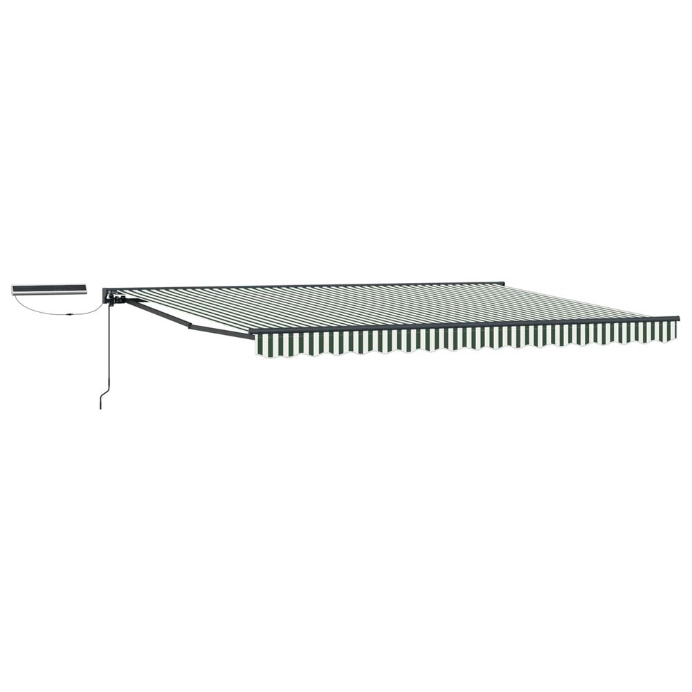 Auvent rétractable électrique vert, blanc, anthracite 4,5 × 3 m