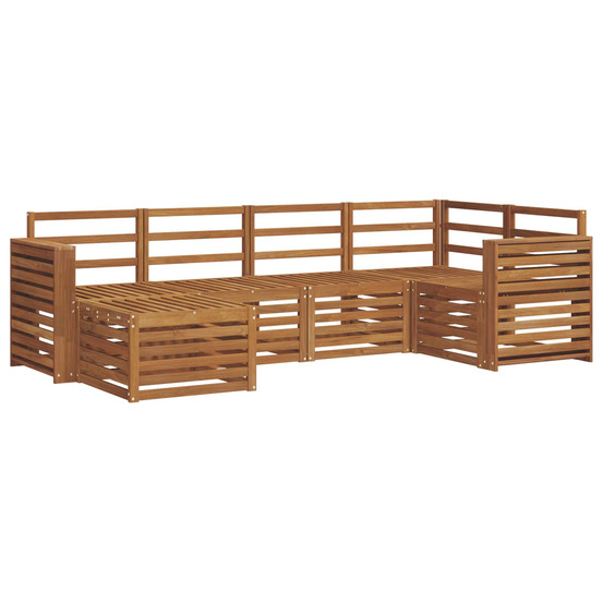 Ensembles de canapés 6 pcs naturel bois d'acacia massif
