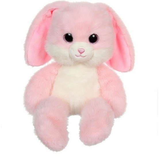 Peluche lapin leggies - rose, 48 cm