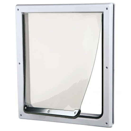 Chatière pour chiens à double sens taille m-xl 39 x 45 cm blanc