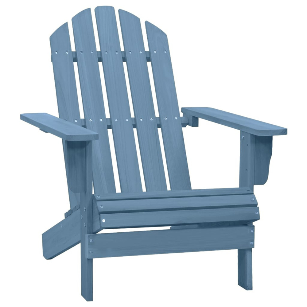 Chaise de jardin adirondack bois de sapin massif bleu