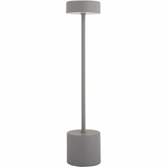 Lampe de table en métal ganard led gris