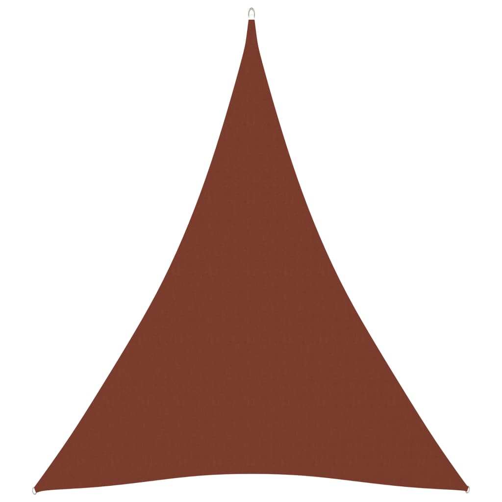 Voile de parasol tissu oxford triangulaire 5x6x6 m terre cuite