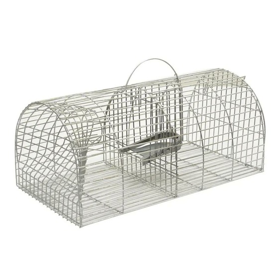 Nasse à rats en acier galvanisé 38 x 23 x 17 cm