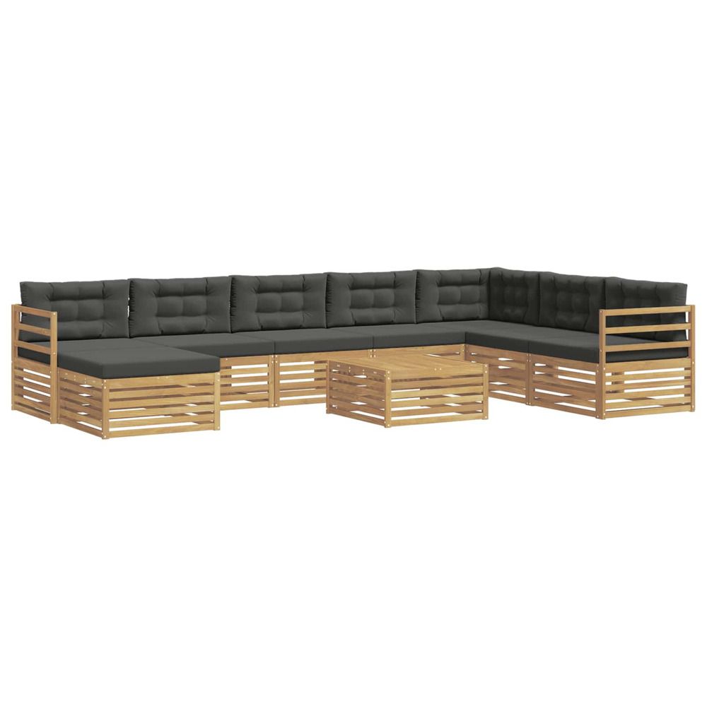 Ensemble de canapés d'extérieur 9 pc blanc et anthracite