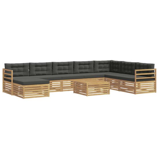 Ensemble de canapés d'extérieur 9 pc blanc et anthracite