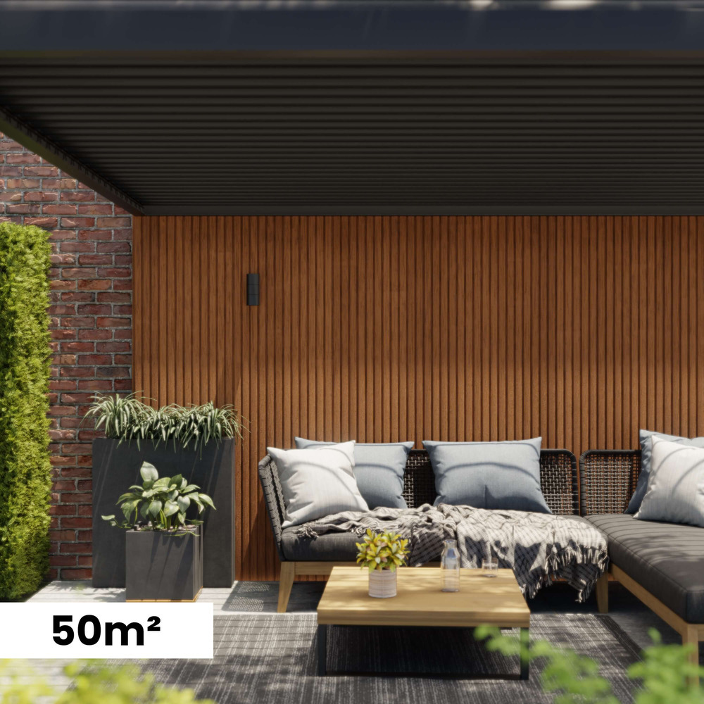 Kit bardage composite mezzo moka - superficie : 50m² - dimension des lames : 220x17,8x2,3 cm - aspect mat