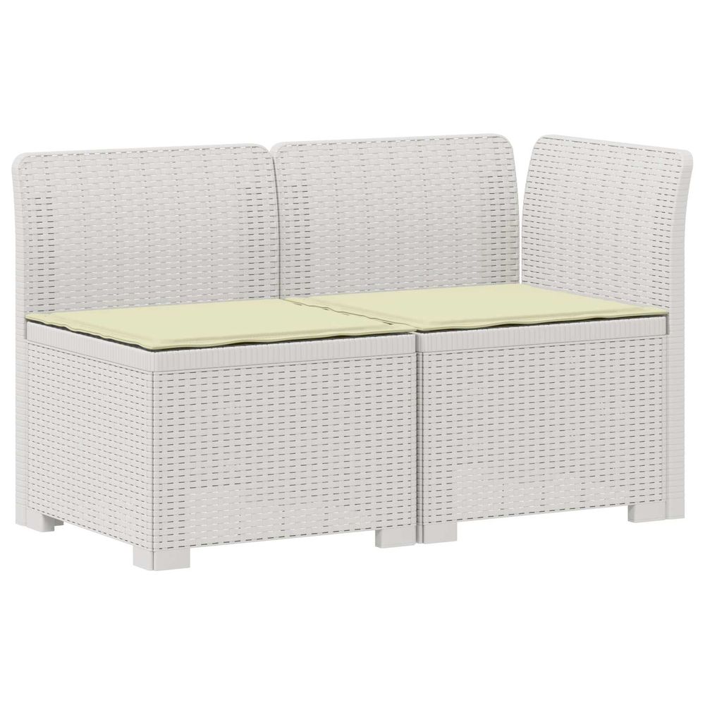 Canapé de jardin 2 places avec coussins look rotin 2 place pp