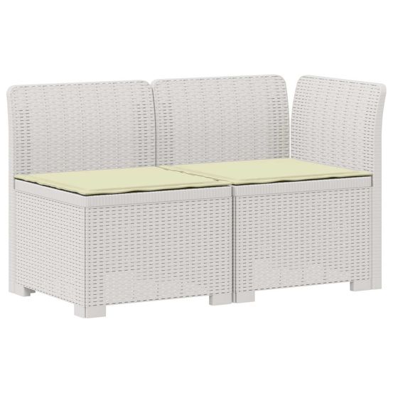 Canapé de jardin 2 places avec coussins look rotin 2 place pp