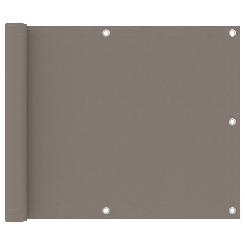 Écran de balcon taupe 75x300 cm tissu oxford