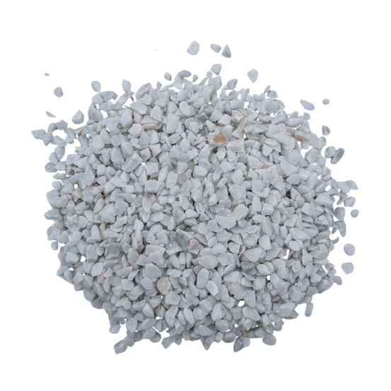 Gravier marbre blanc cristal 8/12 mm – lot 2 sacs +/- 25 kg