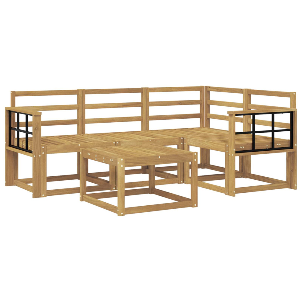 Ensemble de canapés d'extérieur 5 pcs blanc 59 x 59 x 37 cm