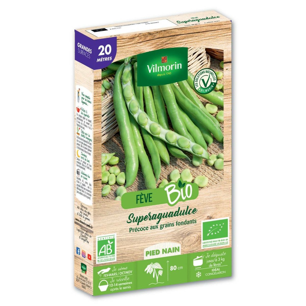 Graines de fèves superaguadulce bio - 20 mètres