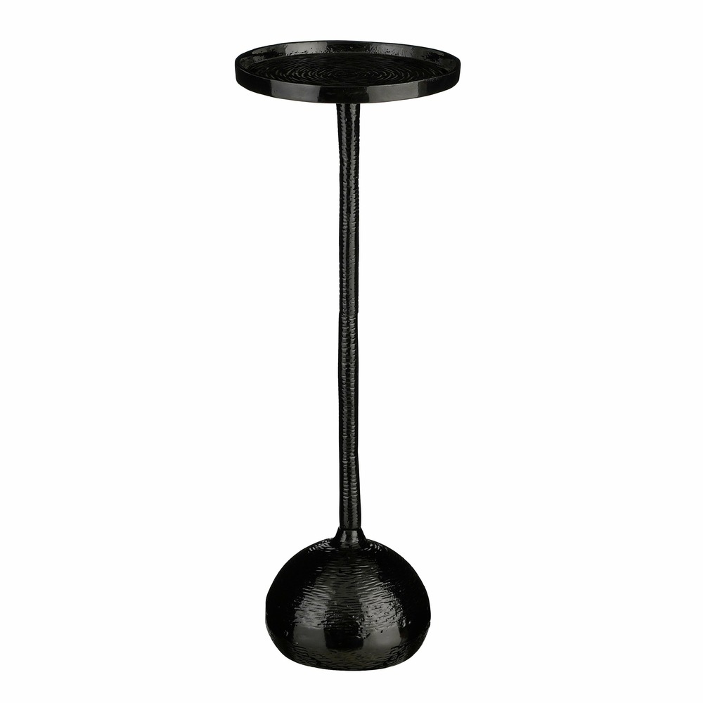 Mica decorations - table d'appoint en aluminium recyclé noir h68