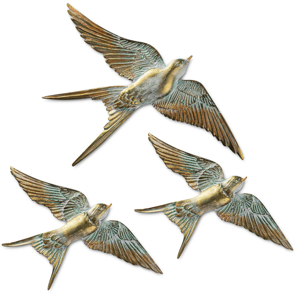 Décoration murale en polyester oiseaux en vol modèle 2