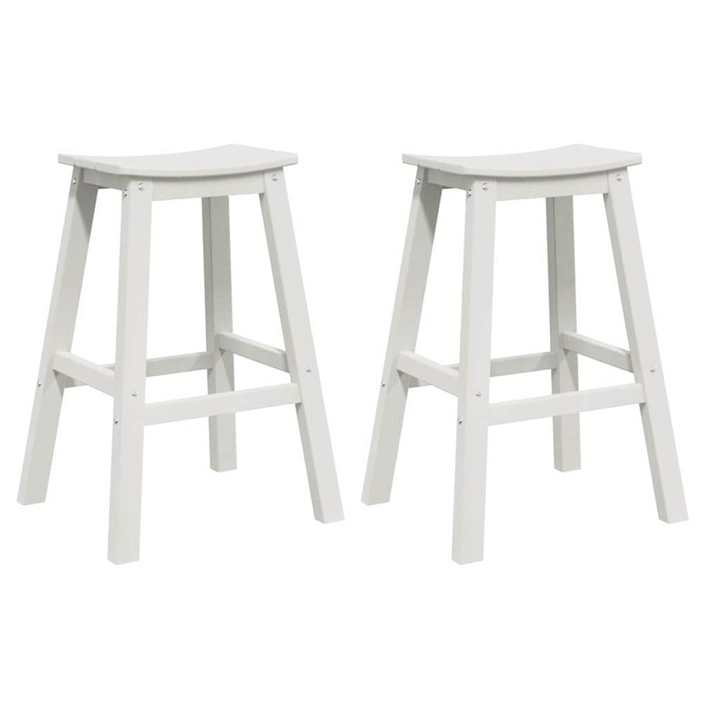 Tabouret de bar 2 pc blanc 52 x 43 x 73,5 cm hdpe