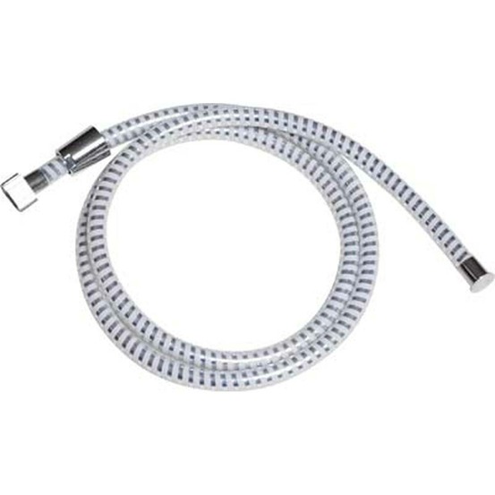 Flexible de douche pvc 200cm - blanc/argent