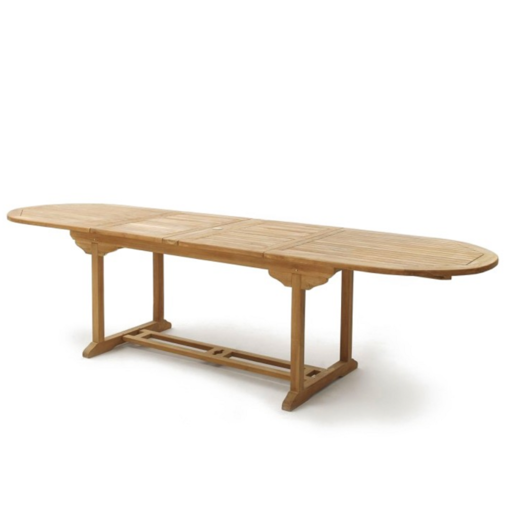 Salon de jardin teck 12 places table ovale 8 chaises 2 fauteuils kajang