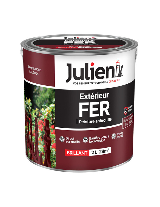 Peinture extérieur fer antirouille 2l - julien