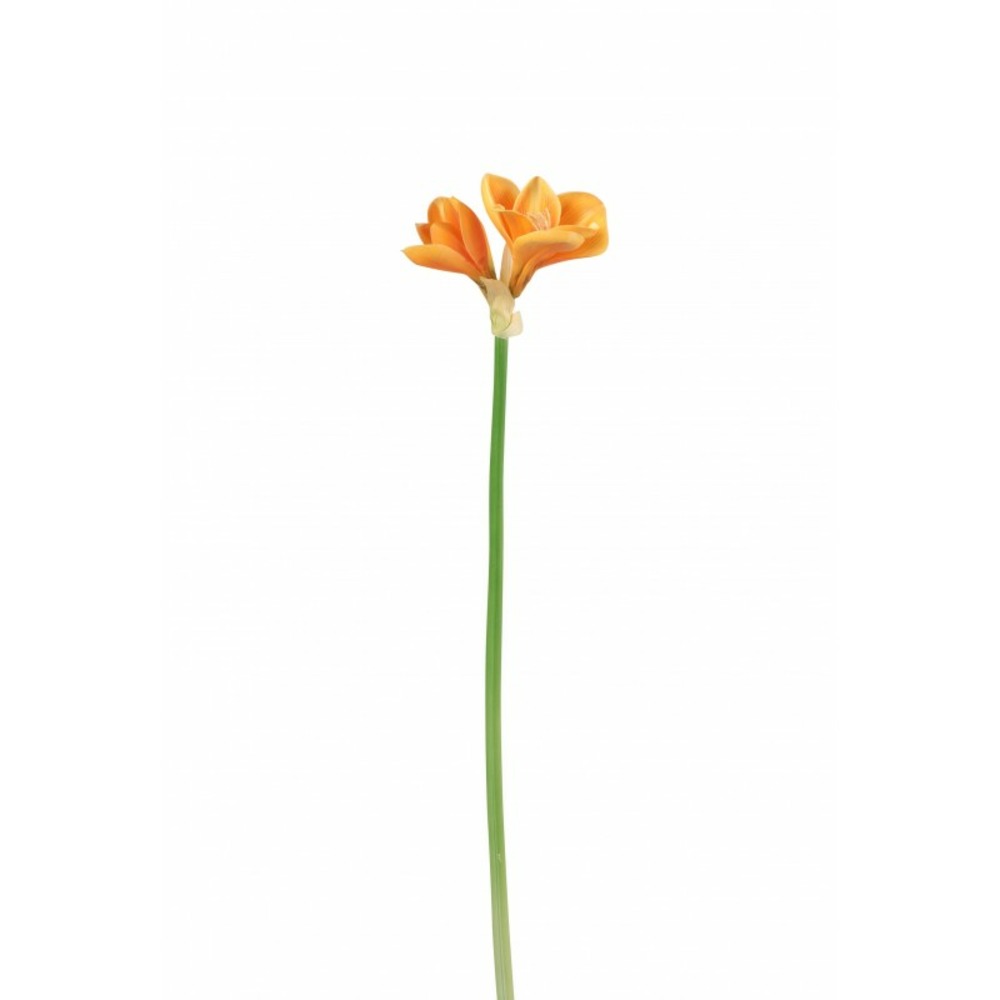 Amaryllis 3 fleurs en plastique orange clair h71cm