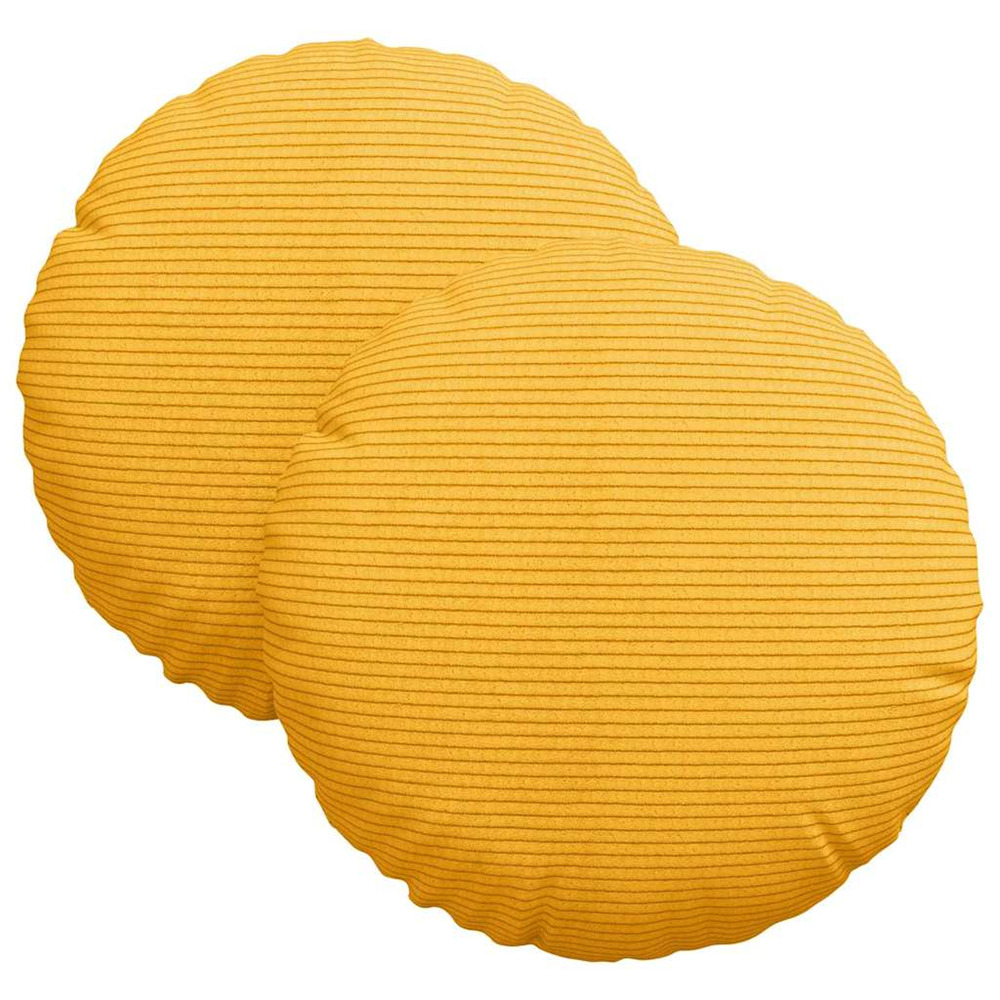 Coussins de siège 2 pcs jaune clair ø 30 cm
