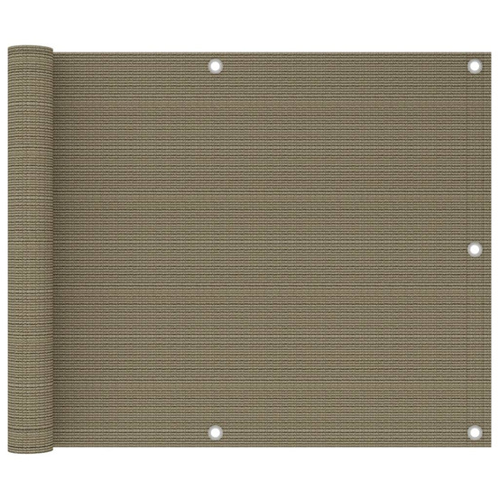 Écran de balcon taupe 75x500 cm pehd