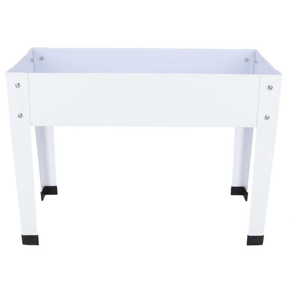 Carré potager en métal blanc 100. 5 x 40. 5 x 80. 5 cm