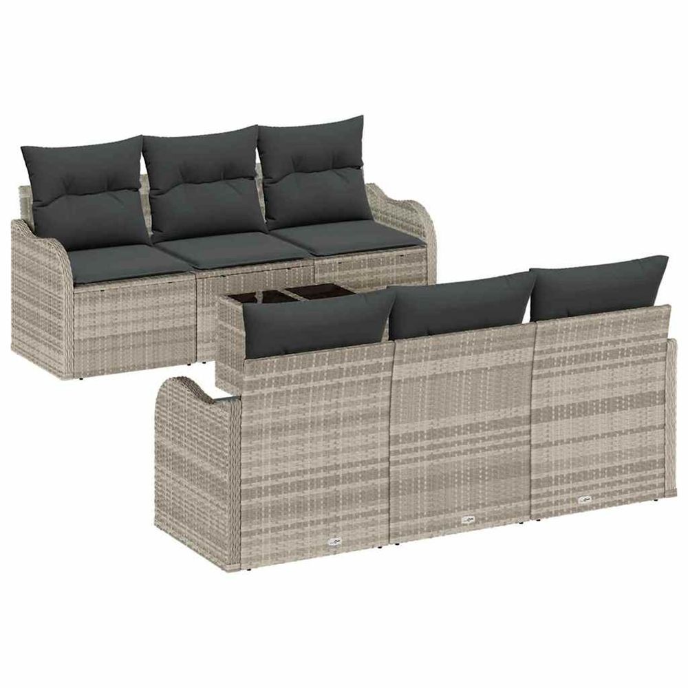 Ensemble de canapé de jardin 7 pc 6-nombre de places