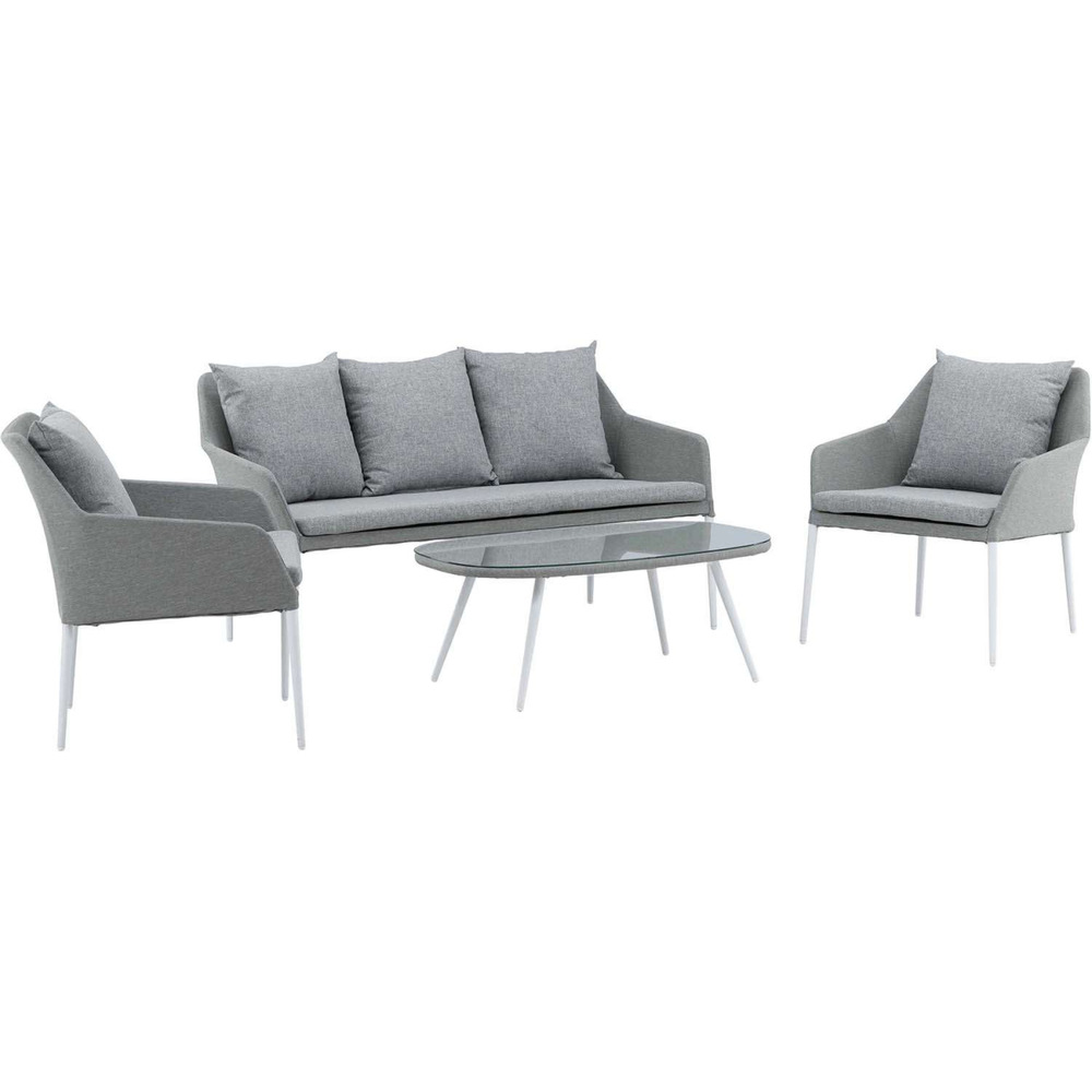 Ensemble détente de jardin spoga gris clair