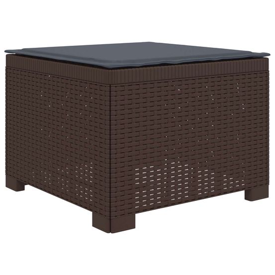 Canapé de jardin 1 place avec coussin look rotin pp marron