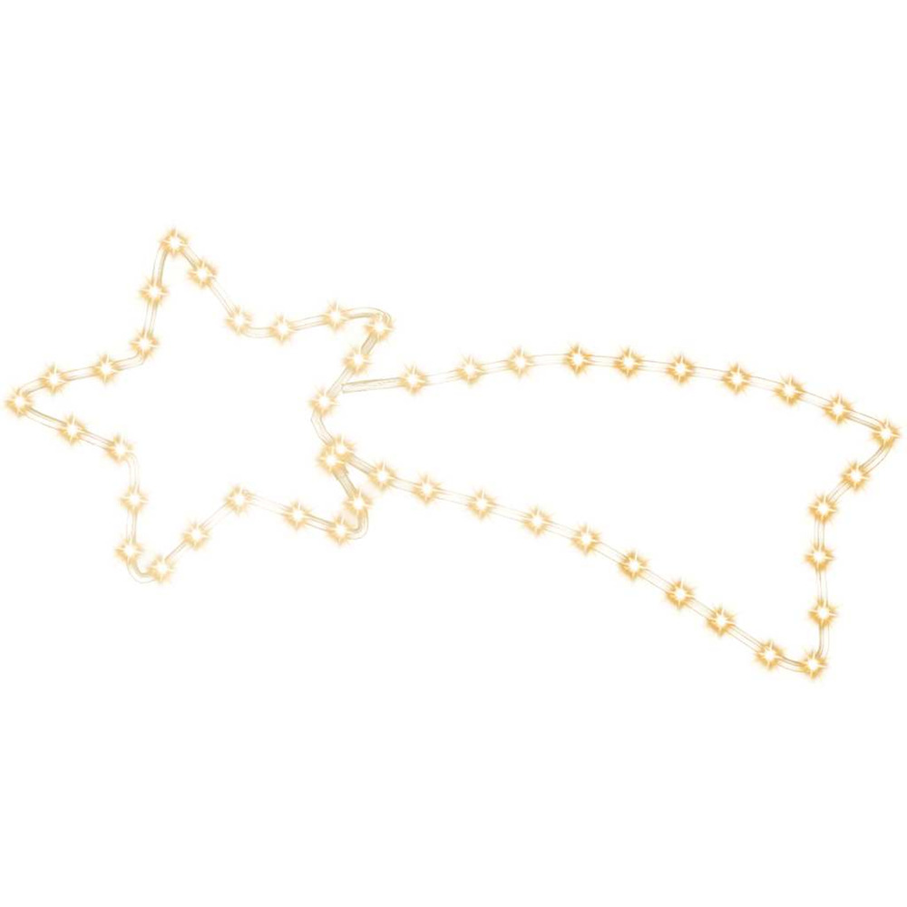 Figurine de comète de noël avec 48 led blanc chaud 65x28 cm