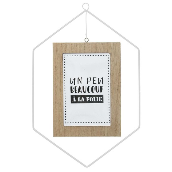 Cadre photo - métal et bois - 10x15 cm