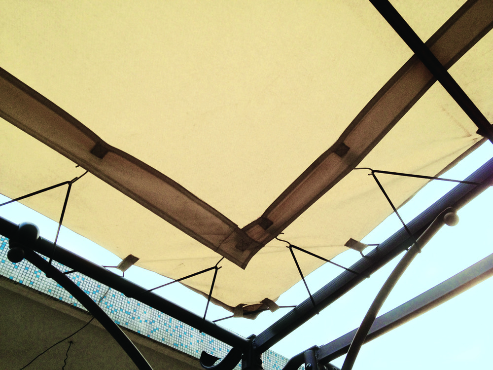 Toile d'ombrage universelle pour tonnelle 3x4m - coloris ecru