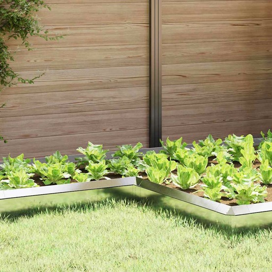 Clôture à escargots argent 10 x 10 x 25 cm acier inoxydable