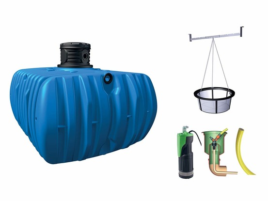 Récupérateur d'eau de pluie à enterrer extra plat 5000 l
