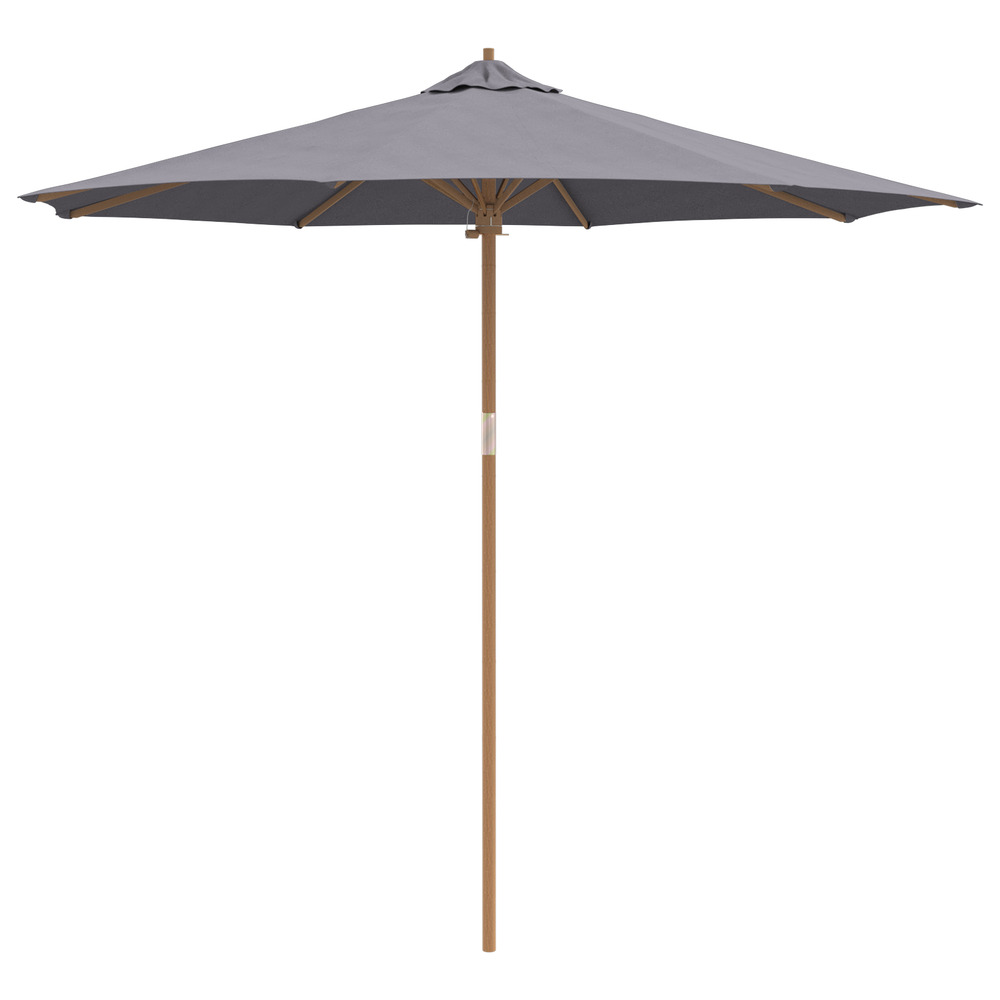 Parasol de jardin - gris foncé, 270x260 cm, bambou