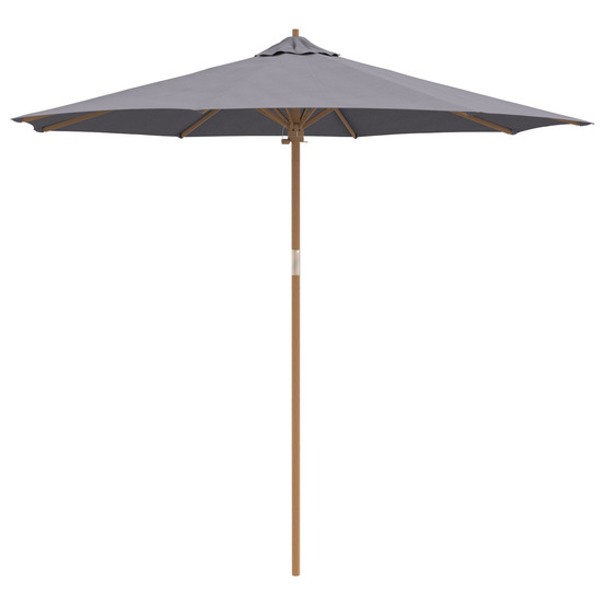 Parasol de jardin - gris foncé, 270x260 cm, bambou