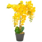Plante artificielle avec pot orchidée jaune 60 cm