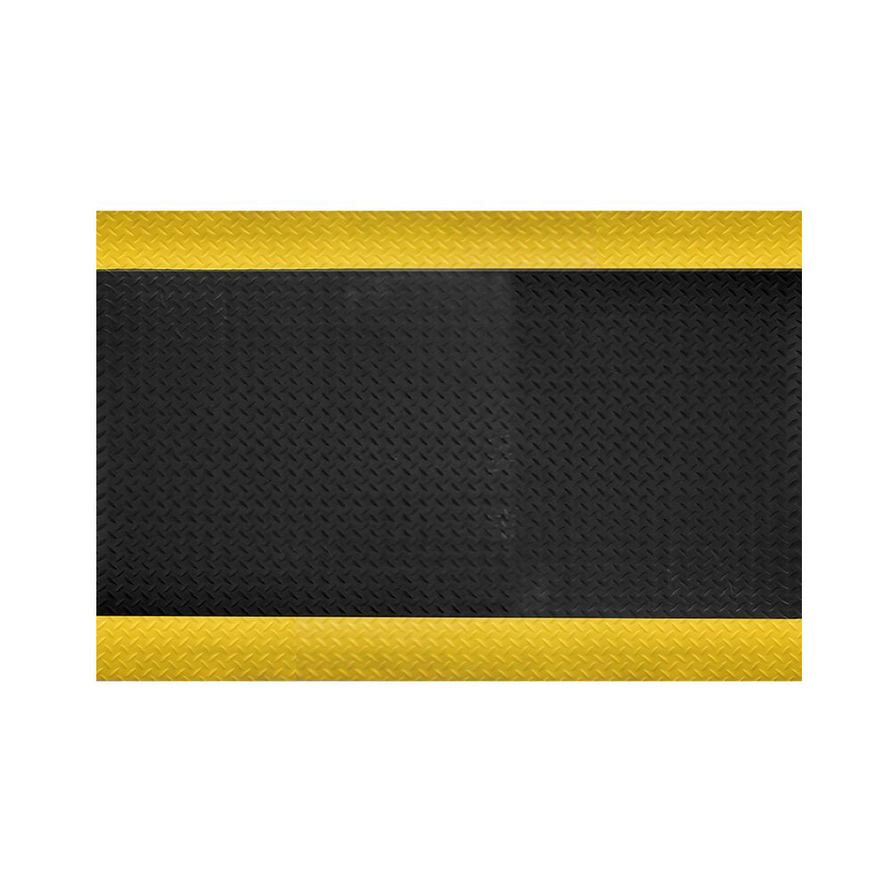 Tapis d'atelier en rouleau - bordure jaune - largeur 90 cm - épaisseur 15 mm
