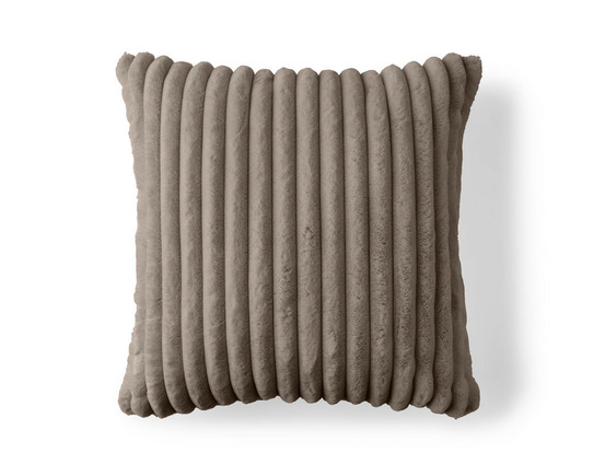 Sierra - coussin - en fausse fourrure côtelé - 60x60 cm