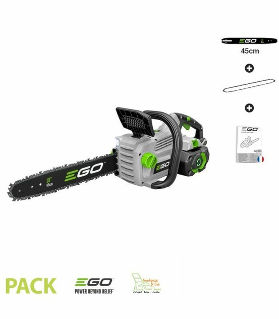Tronconneuse electrique 1800w à batterie guide oregon 45 cm ego power cs1800e
