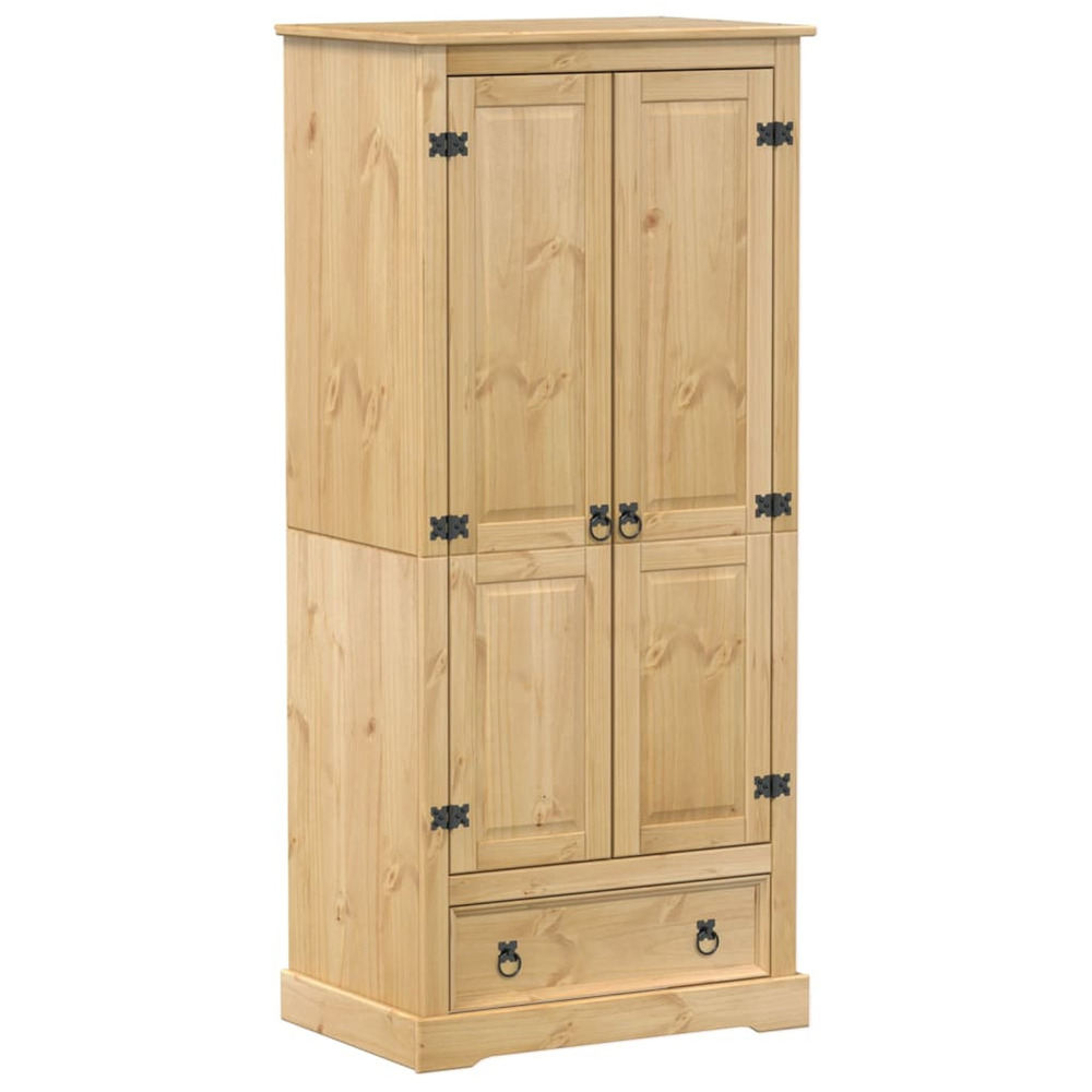 Garde-robe corona 76x50x170 cm bois de pin massif